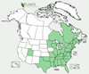 Distribution map for species Fagus grandifolia