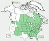 Distribution map for species Prunus americana