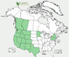 Distribution map for species Pseudotsuga menziesii