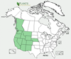 Distribution map for species Purshia tridentata