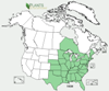 Distribution map for species Tradescantia ohiensis