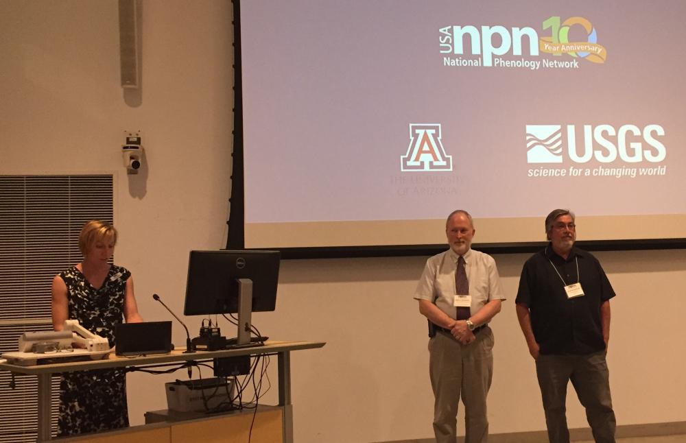 Mark Schwartz and Julio Betancourt receive special recognition at USA-NPN anniversary event