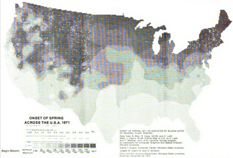 Map from Springer-Verlag 1974 of lilac bloom